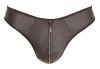 Fekete Fetis Zip Tanga-XXL