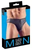 Fekete Fetis Zip Tanga-XXL