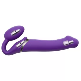 Rezgő dildo STRAP-ON 3 motoros M 16 x 3,5 cm Lila