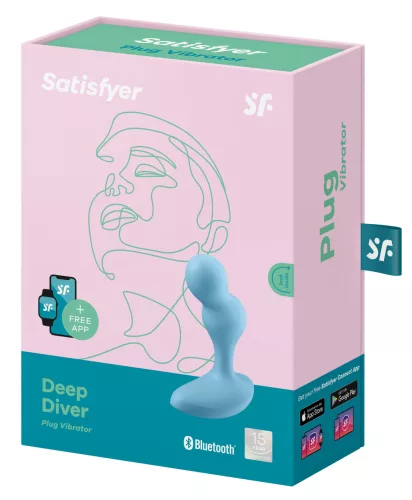 Deep Diver Satisfyer csatlakoztatott rezgő dugó 9 x 3,2 cm