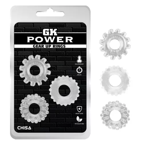 3 GEAR UP átlátszó puha farkas készlet