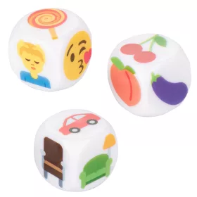 EMOJI GASM dobókockák x3
