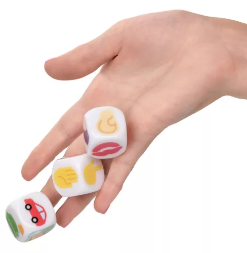 EMOJI GASM dobókockák x3