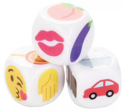 EMOJI GASM dobókockák x3