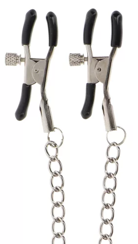 Állítható mellbimbócsípők Chain Taboom Silver-szel