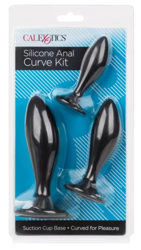 3 szilikon dugós készlet Curve Kit Black