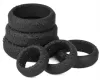 6 darabos szilikon kakasgyűrűs Hyperion Black