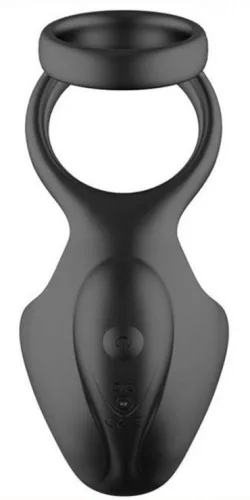 Vibráló Cockring Double Delight Black