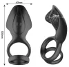 Vibráló Cockring Double Delight Black