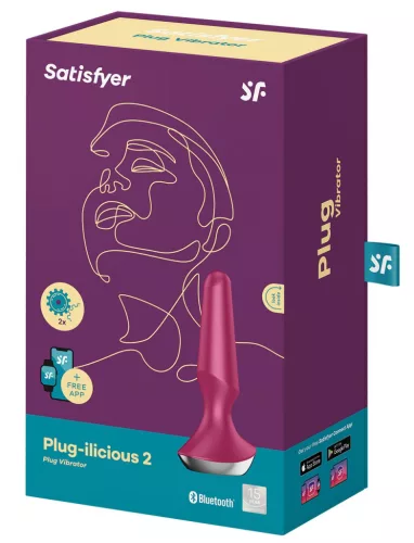 SATISFYER - PLUG ILICIOUS 2 PLUG VIBRÁTOR BERRY