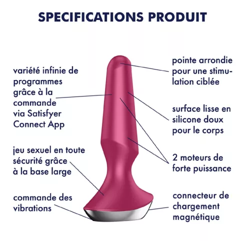 SATISFYER - PLUG ILICIOUS 2 PLUG VIBRÁTOR BERRY