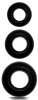 3 puha kakasgyűrűből álló készlet Beast Ring Black