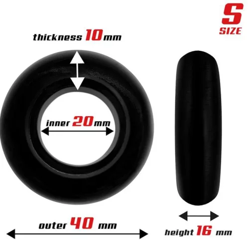 3 puha kakasgyűrűből álló készlet Beast Ring Black