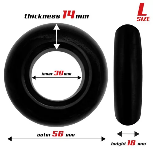 3 puha kakasgyűrűből álló készlet Beast Ring Black