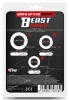 3 puha kakasgyűrűből álló készlet Beast Ring Black