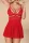 838-BAB-3 babydoll & thong red  S/M-S/M