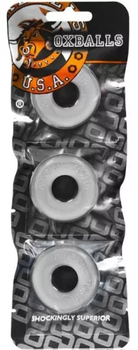 3 mini átlátszó Oxballs farkasgyűrűből álló csomag