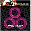 3 Willy Rings rózsaszín farkasgyűrűből álló készlet