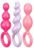 3. készlet Szilikon Booty Call Satisfyer 9,5 x 2,5 cm rózsák