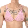 Aleria rózsaszín csipkés melltartó-XL