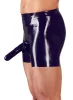 Hosszú latex boxer rövidnadrágok pénisszel és anális hüvelyel-S