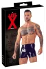 Hosszú latex boxer rövidnadrágok pénisszel és anális hüvelyel-S