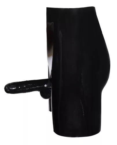Hosszú latex boxer rövidnadrágok pénisszel és anális hüvelyel-M