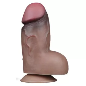 7" Dual-Layered Silicone Nature Cock Brown