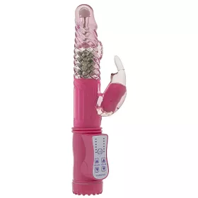 Vibro nyúl forgó vibrációs érme 23 cm rózsaszín