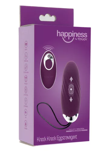 TOYJOY - BOLDOGSÁG KOPOG KOPOG EGGSTAVAGANT VIBRÁTOR TÁVIRÁNYÍTÓVAL, LILA