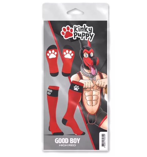 Big Good Boy piros magas zokni