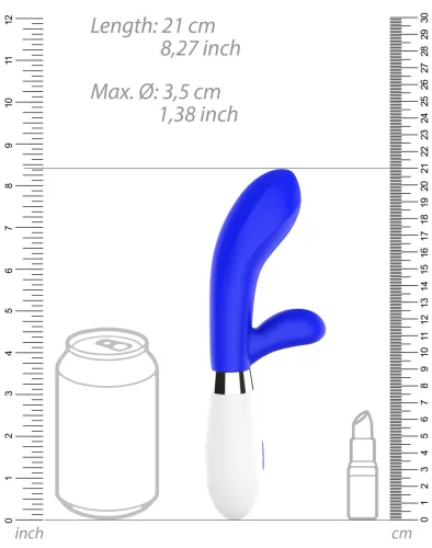 Vibro nyúl Achilleusz 20 cm kék