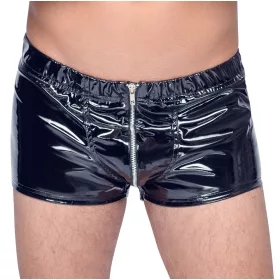 Boxer rövidnadrág VINYL ZIP fekete-S