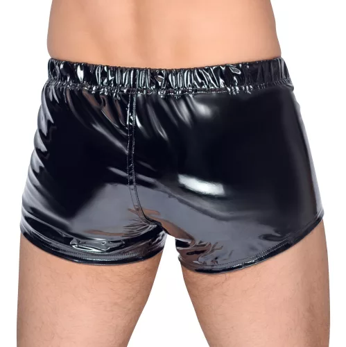 Boxer rövidnadrág VINYL ZIP fekete-M