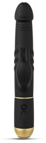 Dorcel Vibrátor Rezgő fej, 7 mód, USB töltés 27 cm fekete-arany
