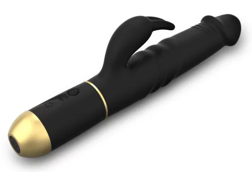 Dorcel Vibrátor Rezgő fej, 7 mód, USB töltés 27 cm fekete-arany