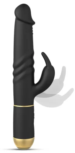 Dorcel Vibrátor Rezgő fej, 7 mód, USB töltés 27 cm fekete-arany