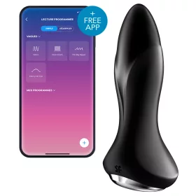 SATISFYER - ROTATOR PLUG 1+ REZGŐ DUGÓ APP BLACK