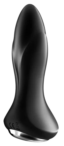 SATISFYER - ROTATOR PLUG 1+ REZGŐ DUGÓ APP BLACK