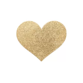   BIJOUX - Indiscrets Flash Golden Heart – érzéki mellbimbó takarók
