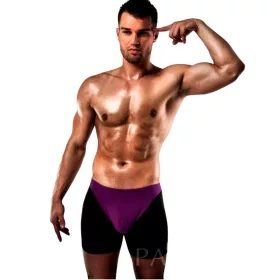 PASSION - BOXER 009 LILA/FEKETE EROTIKUS FEHÉRNEMŰ S/M