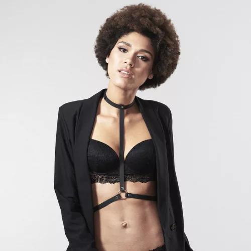 Bijoux Indiscrets Maze - elegáns fekete harneszköz
