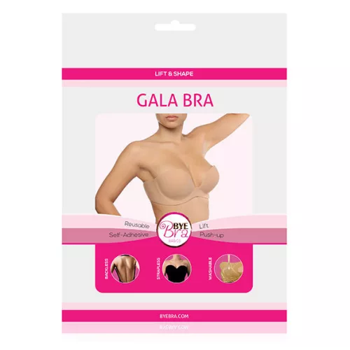 BYE-BRA Gala – D kosaras, prémium melltartó bézs színben