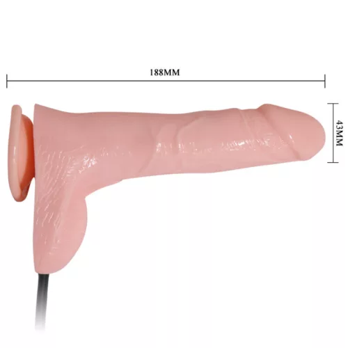 BAILE – FELFÚJHATÓ, VALÓSÁGHŰ DILDO TAPÓCSUPAJÚVAL 15 CM