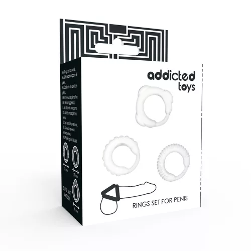 ADDICTED TOYS - átlátszó C-gyűrű készlet