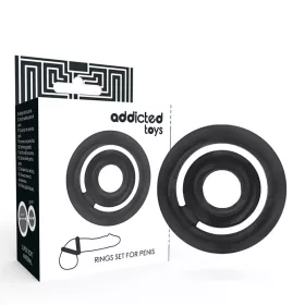 ADDICTED TOYS – Prémium fekete péniszgyűrű