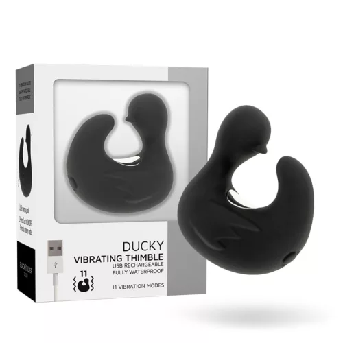 BLACK&SILVER - DUCKYMANIA ÚJRATÖLTHETŐ SZILIKON STIMULÁLÓ KACSA GYŰK