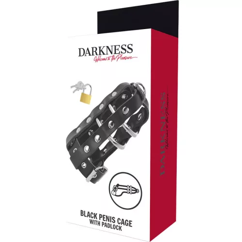 DARKNESS – bőrből készült zárható cövek intim védelemhez