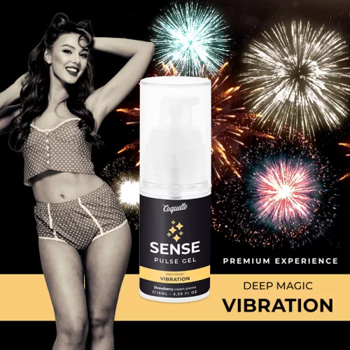 COQUETTE CHIC DESIRE - eper ízű prémium vibrációs zselé 15ml