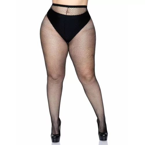 LEG AVENUE - HALHÁLÓS HARISNYA PLUSZ SIZE